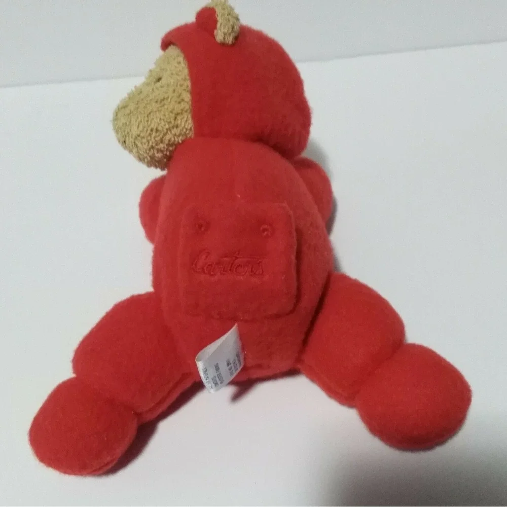 Carters Teddy Bear Plush Lying Down In Red PJs Prestige Toy Pajamas